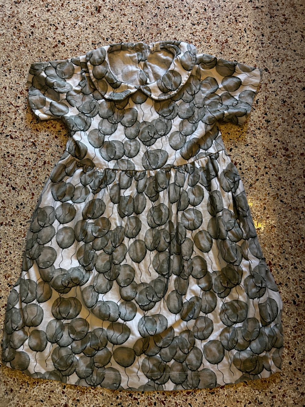 Kate Quinn Green and White Balloon Print Cotton Dress 8Y